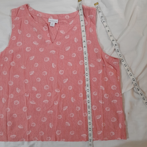 ● Liz Claibore | Linen Shirt Striped Beach Sea Shells - Picture 6 of 9